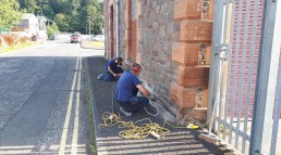 Rising damp course installation into a wall